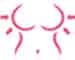 Image in pink color representing a breast shape icon